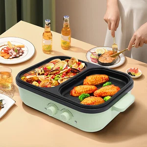 Pentola Elettrica 2 in 1 Pentola Multiuso Pentola Elettrica Con Area Grill - Foto 1 di 18