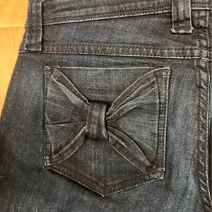 Frankie B Blue Boot Cut bow Jeans size 27 - Picture 1 of 6