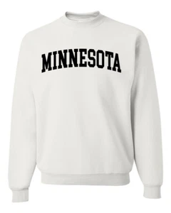 Sudadera Cuello Redondo Estilo Universitario Negro Moda Estado de Minnesota - Imagen 1 de 3