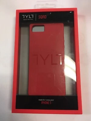 NEW TYLT SQRD Series Hybrid Case for Apple iPhone 5/C/S/SE- Red - Image 1 of 2