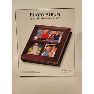 NIB JCPenny 50 Page Wood Framed Photo Album Holds 100 Pictures 4x6 - Picture 1 of 9