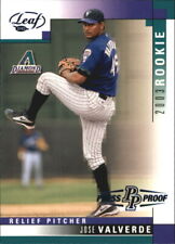 2003 Leaf Press Proofs Blue Diamondbacks Baseball Card #308 Jose Valverde ROO/50