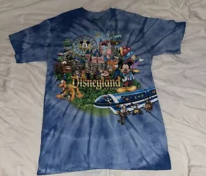 Blue Walt Disney World Disneyland Resort Graphic Tie Die T Shirt Unisex’s M - Picture 1 of 13