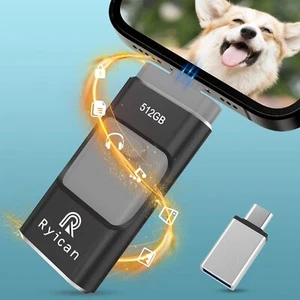 Clé USB pour Phone512Go Clef USB Sauvegarde en Clic USB 3.0 Photostick Extern... - Afbeelding 1 van 7
