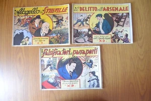 LOTTO 3 FUMETTI NUOVE AVVENTURE AGENTE SEGRETO X9 DEL 1945 CASA EDIT NERBINI - Picture 1 of 3