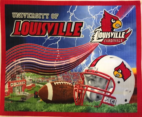 NCAA COLLEGE LOUISVILLE CARDINALS FLEECE PANEL FOR BLANKET, CRAFTS, WALL HANGING Cover