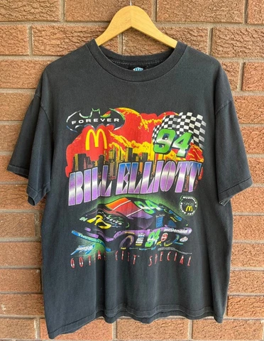 Vintage Bill Elliott Batman Forever 1995 Nascar T-shirt , Nascar Racing Shirt, N Cover