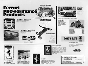 Ferrari 365 GTB 4 Daytona Engine Original RARE 1979 Performance Parts Print Ad - Picture 1 of 1