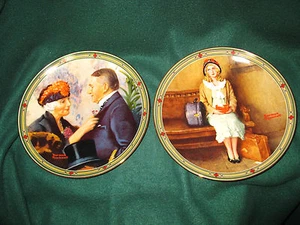 2 Norman Rockwell Collector Plates 1985 1987 - Picture 1 of 5
