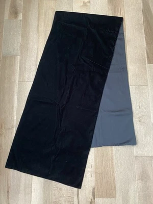 Jessica McClintock Vintage Mantón de Terciopelo Negro Envoltura de Noche Largo 88 x 20 Hecho en EE. UU. Foto 1 de 4