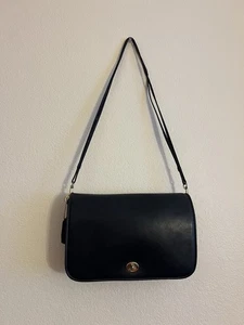 Cartera Bandolera Coach Pre Creed Azul Dinky Cashin Doble Correa de Hombro De Colección - Imagen 1 de 18