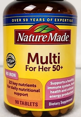 Nature Made Multivitamin For Her 50+ No Iron, 22 key Nutrients 90 Ct (Pk of 1) - Image 1 of 4
