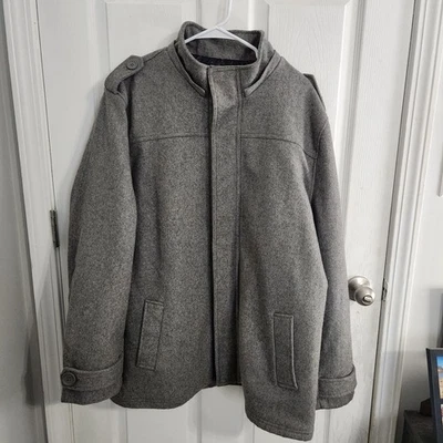 Buckle BKE wool military style coat heavy duty minimalist outdoors men size XL  - Image 1 of 4