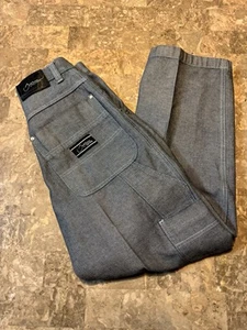 Vtg Brooklyn Express Y2K Jeans Hiphop Baggy Fit Carpenter Skater Silver 30x28 - Picture 1 of 10