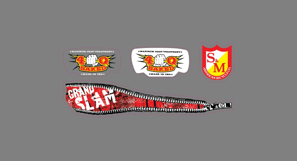 Juego de calcomanías de manillar S&M Bikes cremallera Grand Slam BMX Foto 1 de 1