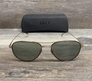 SALT Meadows BHG Titanium Gold Polarized Sunglasses Handcrafted in Japan 54-17 - Picture 1 of 9