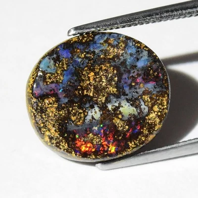 💎 5.36 克拉 13.8x12.2 毫米椭圆形凸圆形天然清洁巨石蛋白石 - 昆士兰 — 第 1/4 张图片