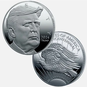 Moneda coleccionable Trump 2024 para arte de recuerdo, decoración navideña (2 piezas) - Imagen 1 de 8