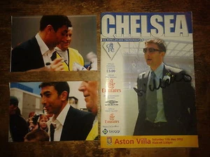 Roberto Di Matteo original handsigniertes Chelsea FC Autogramm + Ken Monkou - Bild 1 von 7
