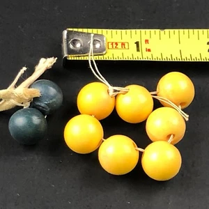 Antique Vintage Ball Button Lot Authentic Old Buttons 9 pieces Round Sphere - Picture 1 of 3