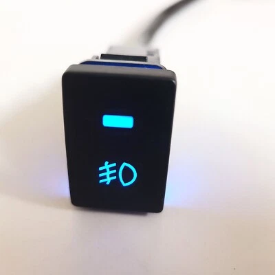 Push Button On/Off Switch Blue LED For 1999 2000 HONDA Civic Fog Driving Light - Image 1 of 4