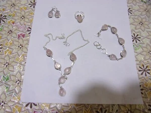 parur in argento e quarzo rosa - Foto 1 di 8