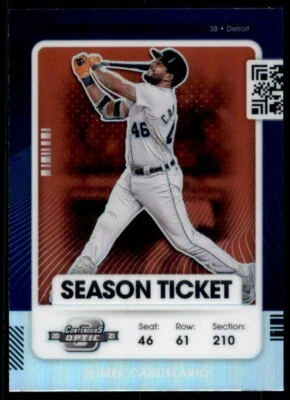 2021 Panini Contenders Optic #78 Jeimer Candelario Prizm - Image 1 of 2