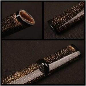 Completamente envuelto con piel de rayo real negra con montajes de cuerno negro Katana Saya - Imagen 1 de 7