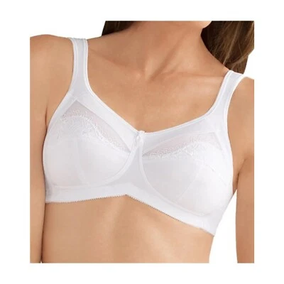 Amoena 'Isadora' Non Wired Pocketed Mastectomy Bra - White - Image 1 of 4