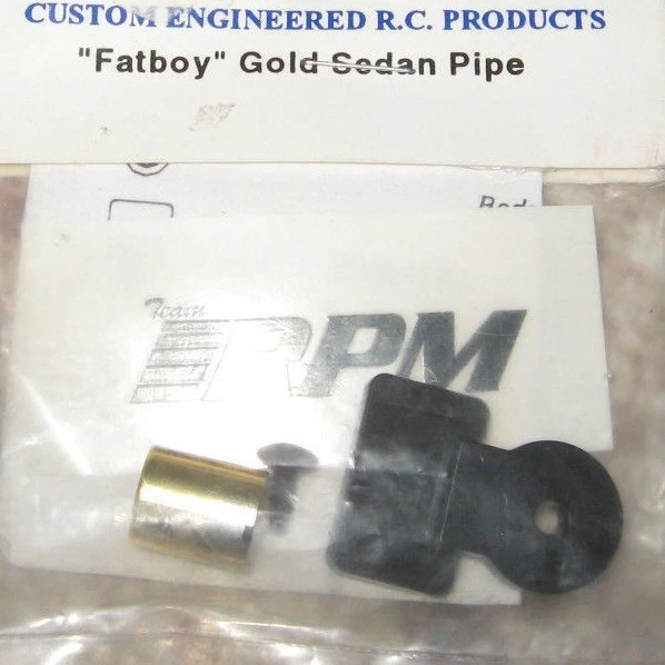 RC RPM Mock Fat Boy 1:10 Sedan Pipe For Electric Plastic Gold (1) 8119 - Image 1 of 1