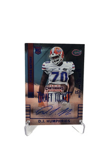 NM-MT 2015 Panini Contenders Draft Ticket Blue Foil D.J. Humphries Rookie Auto