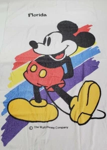Vintage Walt Disney Florida Mickey Mouse Handtuch von Sherry 1980er 28,5" x 52" - Bild 1 von 9