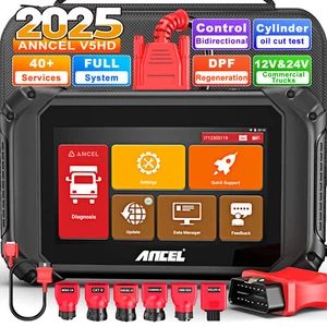 ANCEL V5 HD Heavy Duty Truck Scanner Bidirectional Diesel Auto Diagnostic Tool - Picture 1 of 10