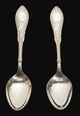 WHITING / GORHAM (2) ARABESQUE STERLING 5 3/4" TEASPOONS - Image 1 of 4