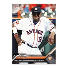Dusty Baker 2023 MLB Topps Now Card 1045 Houston Astros Preorder Career Retires