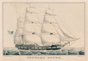 14240.Decoration Poster print.Room home wall art design.American flag sailboat - Picture 1 of 1