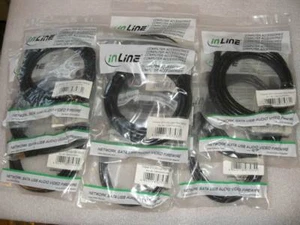 10x CAT6, SFTP 3m Crossover-Patchkabel, Netzwerkkabel schwarz InLine (73603X) - Bild 1 von 1