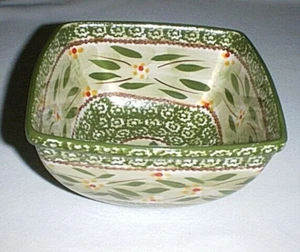 TEMP-TATIONS by Tara OLD WORLD GREEN 1.5 qt Ovenware /Serving 7" Square Bowl NEW - Picture 1 of 3