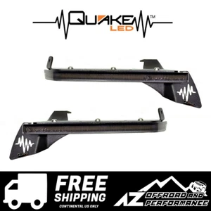 Quake LED Smoked Slim Fender Chop Kit DRL Turn Signal Lights for JL JLU Sahara - Picture 1 of 11