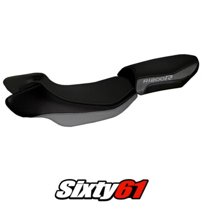 Cubierta de asiento BMW R1200R 2015 2016 2017 2018 Tappezzeria gris negro 15 16 17 18 Foto 1 de 4