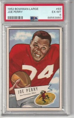 Bowman Large Joe Perry 1952 #83, PSA EX-MT 6 Foto 1 de 2