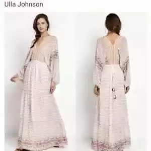 Ulla Johnson Madhi Pheasant Boho Silk Maxi Dress Size 2 Multicolor #1C455 - Picture 1 of 17