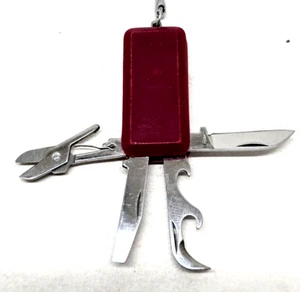 4 in 1 Multiple Tool Keychain Knife Opener File Scissor Vintage (K6L) - Picture 1 of 5