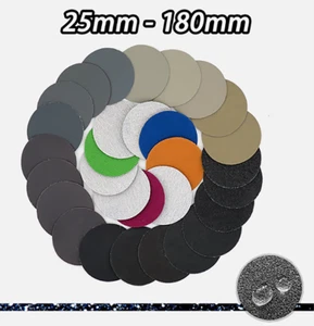 25-180mm sanding discs 1"-7 inches 60-10000 grit orbital sanding pads wet an dry - Picture 1 of 16