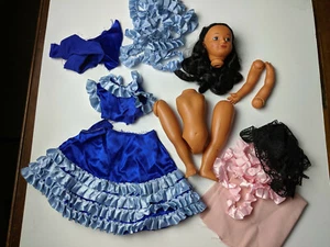 MUÑECA ESPAÑOLA Y ROPA PARCIALMENTE COSIDA - SIN INSTRUCCIONES MUÑECA 14" - Imagen 1 de 6