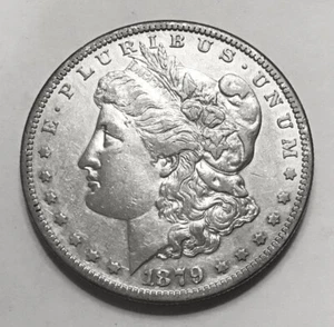 1879 S Morgan Silber Dollar Münze #332 / AU / WUNDERSCHÖNE MÜNZE TOLLER GLANZ!! - Bild 1 von 2