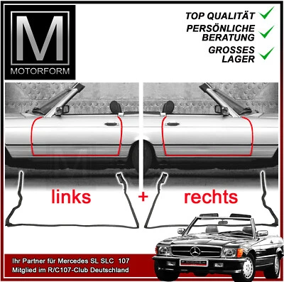 MOTORFORM 1 paio guarnizioni porta Mercedes SL SLC 107 nuove R107 W107 sinistra e destra gomma porta