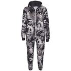 Girls Boys Fleece Camouflage Charcoal A2z Onesie One Piece All In One Jumpsuits