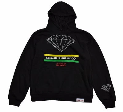 Diamond Supply Co.15 AÑOS BRILLIANCE Pullover Negro Sudadera con Capucha para Junior Foto 1 de 4