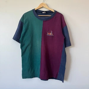 Vintage T-Shirt Herren L Colorblock Cut and Sew Toronto Canada bestickt Tourist 90s - Bild 1 von 7